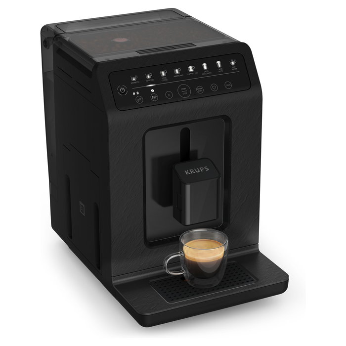 Krups Evidence EA897B Cafetera Espresso Superautomática 15 Bar, 2.3L, con Molinillo Integrado para Granos, 8 Bebidas, 1450 W, Color Gris Slate, ECOdesign