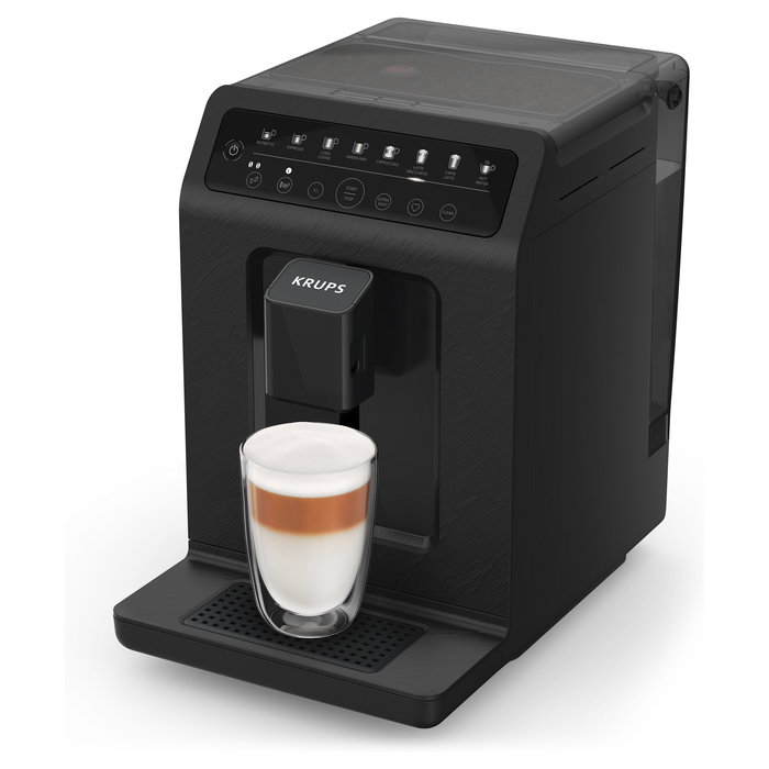 Krups Evidence EA897B Cafetera Espresso Superautomática 15 Bar, 2.3L, con Molinillo Integrado para Granos, 8 Bebidas, 1450 W, Color Gris Slate, ECOdesign