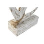 DKD Home Decor Decoración de Ancla en Mango y Resina Decapé Blanco