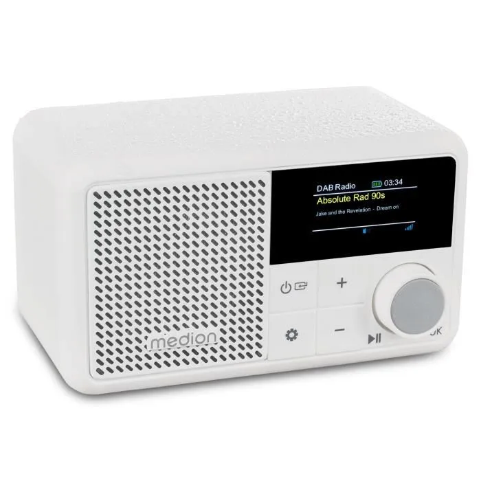 Medion AAAQH12607 Mini Radio DAB/FM Mono 2W RMS Blanco