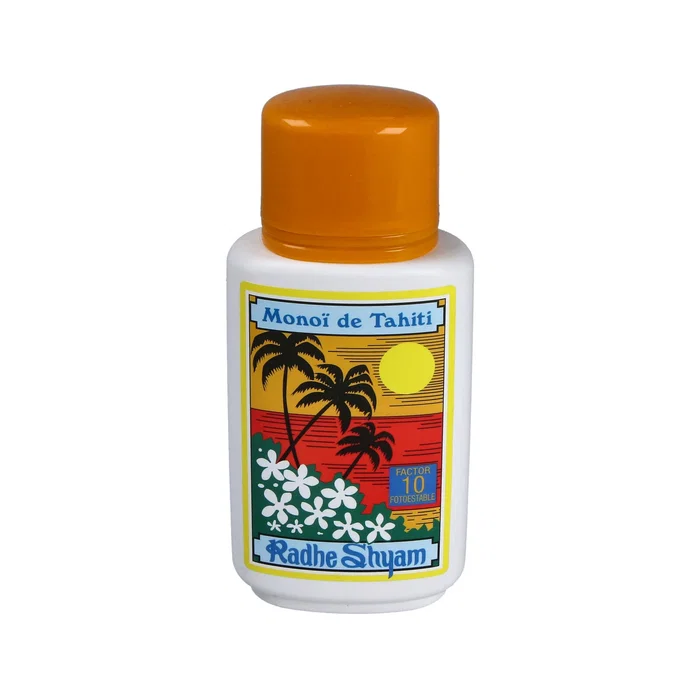 RADHE SHYAM Aceite Monoi de Tahiti SPF 10 150 ml - Aceite Bronceador y de Masaje para Piel - Nutre, Suaviza y Protege RADHE SHYAM Aceite Monoi de Tahiti SPF 10 150 ml - Aceite Bronceador y de Masaje para Piel - Nutre, Suaviza y Protege