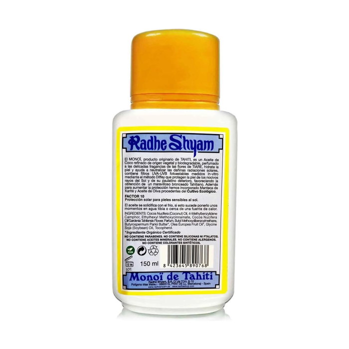Radhe Shyam Aceite Monoi de Tahiti SPF 10 150 ml Radhe Shyam Aceite Monoi de Tahiti SPF 10 150 ml
