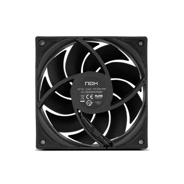 NOX Hummer H-400 Disipador de Aire 12 cm Negro