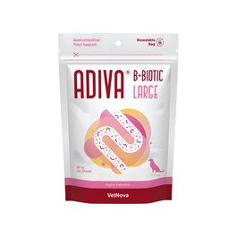 Vetnova ADIVA B+BIOTIC LARGE 30 Chews, Complemento Alimenticio para Perros y Gatos, con Probióticos y Prebióticos