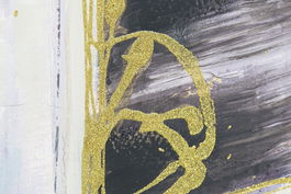 DKD Home Decor Cuadro Abstracto Gris Negro Dorado Lienzo MDF 3 x 90 x 60 cm (2 Unidades)