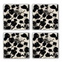 Hermia TAB239218124 Felpudo de Cristal de Piedra Natural 4 Piezas 10x10x1 cm
