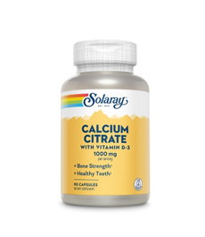 SOLARAY Calcium Citrate con Vitamina D3, 90 cápsulas