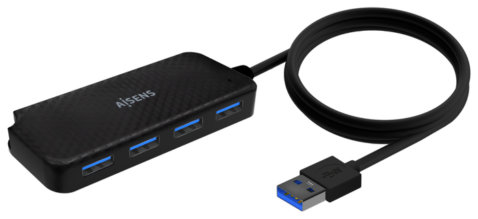 Aisens Hub USB 3.0 A106-0714 con 4 puertos USB 3.2 Gen 1, Negro, 60cm Aisens Hub USB 3.0 A106-0714 con 4 puertos USB 3.2 Gen 1, Negro, 60cm
