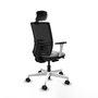 PIQUERAS Y CRESPO Silla de oficina Yunquera Gris claro y Negro