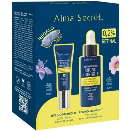 Alma Secret Round Midnight Estuche 3 piezas con Retinal y Contorno de Ojos