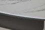DKD Home Decor Mesa Centro Moderno Beige Blanco Marmol Acero 75 x 40 x 140 cm
