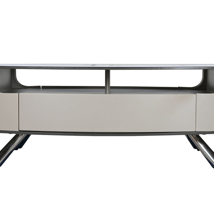 DKD Home Decor Mesa de Centro Mármol y Acero Beige DKD Home Decor Mesa de Centro Mármol y Acero Beige