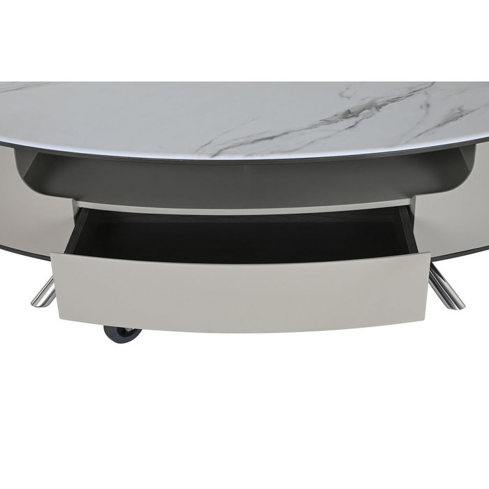 DKD Home Decor Mesa de Centro Mármol y Acero Beige DKD Home Decor Mesa de Centro Mármol y Acero Beige