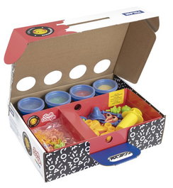 Pasta Modelar Milan Soft Dough Caras Divertidas Maletin De 4 (Botes De 116 Gr.)