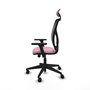 PIQUERAS Y CRESPO Silla de oficina Motilla con mecanismo Sincro/Traslack, Rosa y Negro