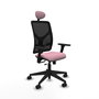 PIQUERAS Y CRESPO Silla de oficina Motilla con mecanismo Sincro/Traslack, Rosa y Negro