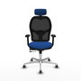PIQUERAS Y CRESPO Silla de oficina Jorquera con mecanismo Sincro/Traslack Azul y Negro