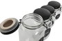 DKD Home Decor Set de 4 Botes Herméticos de Cristal de 2L