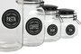 DKD Home Decor Set de 4 Botes Herméticos de Cristal de 2L