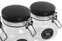 DKD Home Decor Set de 4 Botes Herméticos de Cristal de 2L