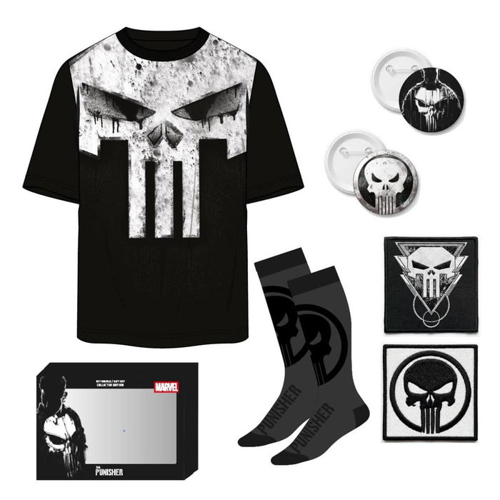 Cerdá Set de Regalo Marvel The Punisher con Camiseta XL y Accesorios Cerdá Set de Regalo Marvel The Punisher con Camiseta XL y Accesorios