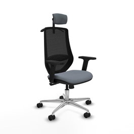 PIQUERAS Y CRESPO Silla de oficina Mardos con mecanismo Sincro Gris y Negro