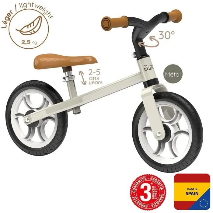 Smoby Bicicleta de Equilibrio para Niños de 2 a 5 años, Desarrollo de Coordinación, Fabricación Española