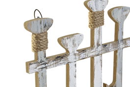 DKD Home Decor Decoracion Pared Atlantico Gris Blanco Madera 60 x 40 x 5 cm