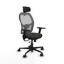 PIQUERAS Y CRESPO Silla de oficina Jorquera con mecanismo Sincro/Traslack, Negro/Gris
