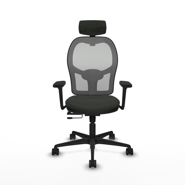 PIQUERAS Y CRESPO Silla de oficina Jorquera con mecanismo Sincro/Traslack, Negro/Gris