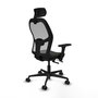 PIQUERAS Y CRESPO Silla de oficina Jorquera con mecanismo Sincro/Traslack, Negro/Gris