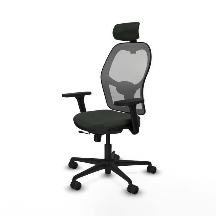 PIQUERAS Y CRESPO Silla de oficina Jorquera con mecanismo Sincro/Traslack, Negro/Gris