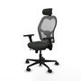 PIQUERAS Y CRESPO Silla de oficina Jorquera con mecanismo Sincro/Traslack, Negro/Gris
