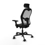 PIQUERAS Y CRESPO Silla de oficina Jorquera con mecanismo Sincro/Traslack, Negro/Gris