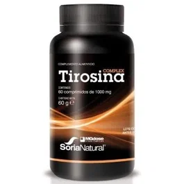 MGDOSE Tirosina Complex 1000Mg 60 Comp. Complemento para Rendimiento Físico y Adelgazar