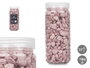 GIFTDECOR Bote de Piedra Metalizada Rosa 700g (10-20 mm) Pack de 12