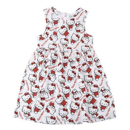 Cerdá Vestido Hello Kitty 8 Años - Surtido Single Jersey Blanco, Edad 24 meses+