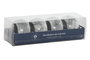 DKD Home Decor Set de 4 Servilleteros de Mármol Blanco