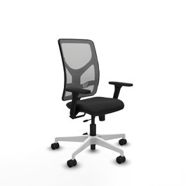 PIQUERAS Y CRESPO Silla de oficina Motilla con mecanismo Sincro/Traslack, Negro y Gris