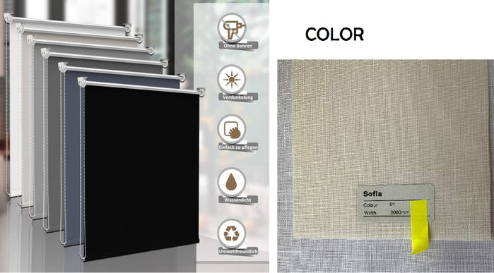 DKD Home Decor Estor de Poliéster y PVC Blanco 80x190 cm 60% Opaco