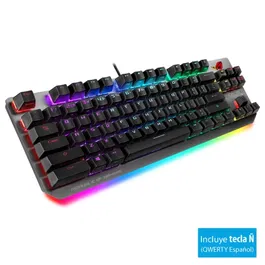 Asus Teclado ROG Strix Scope II 90MP0350-BKSA00 TKL Español Negro Mecánico RGB Interruptores ROG NX Gaming