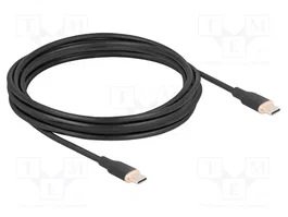 DeLOCK Cable USB Type-C a USB Type-C 60W PD 3.0 4m Negro Silicona