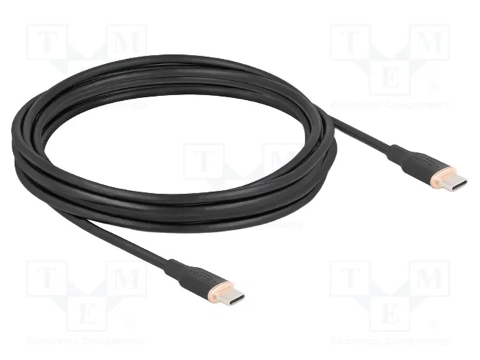 DeLOCK Cable USB Type-C a USB Type-C 60W PD 3.0 4m Negro Silicona DeLOCK Cable USB Type-C a USB Type-C 60W PD 3.0 4m Negro Silicona