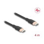 DeLOCK 81240 Cable USB Tipo-C a Tipo-C, 4m, 60W PD 3.0, Negro