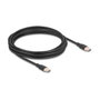 DeLOCK 81240 Cable USB Tipo-C a Tipo-C, 4m, 60W PD 3.0, Negro