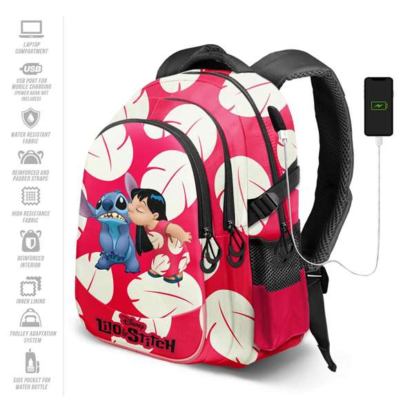 Karactermania Mochila Running PLUS Kiss Lilo y Stitch Rojo