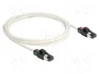 DeLOCK Cable de red Cat6a S/FTP RJ45 de 2 m blanco con clips de color