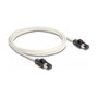 DeLOCK Cable de red Cat6a S/FTP RJ45 de 2 m blanco con clips de color