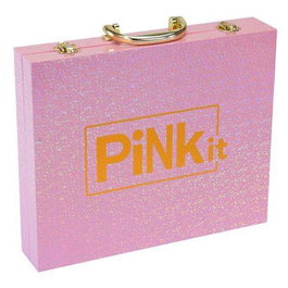 Pink It Maletín Maquillaje Selfie con Anillo y Dos Niveles de Brillo, Estuche de Belleza Equipado para Niñas