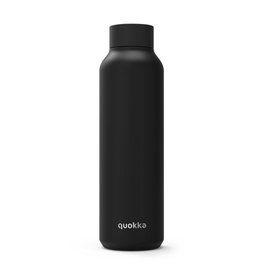 QUOKKA Botella Termo 630 ml Acero Inoxidable Solid Negro, Mantiene Temperatura